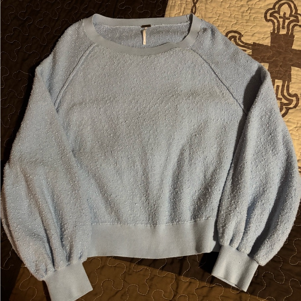 Women’s light blue free people sweater